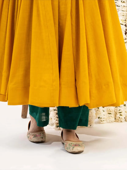 Sunehri-Mustard-Anarkali-Set-with-Purple-Dupatta